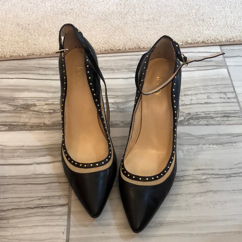 Black studded heels